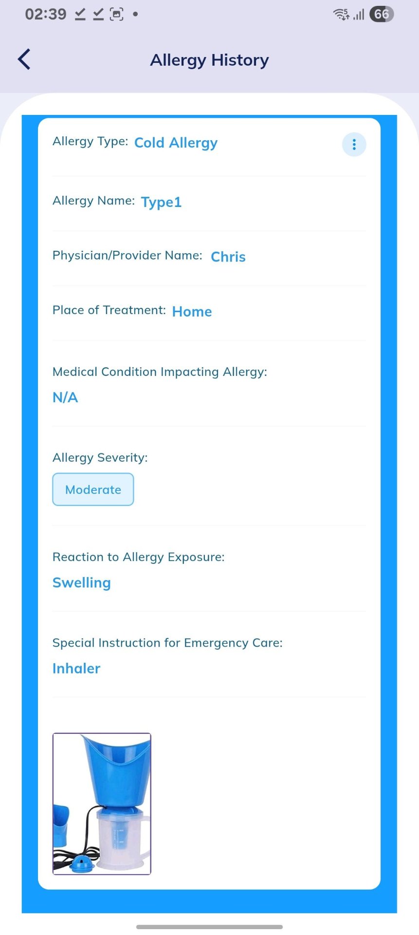 Allergy History